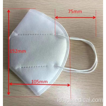 Masker wajah bedah non-anyaman KN95 dengan loop telinga